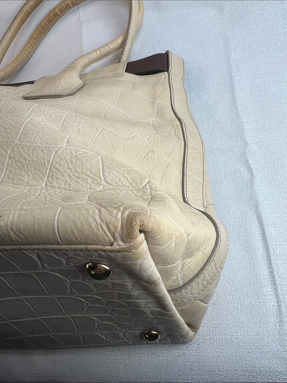 Furla crocodile embossed, beige large tote Giftaway5/19/26 - Picture 6 of 12